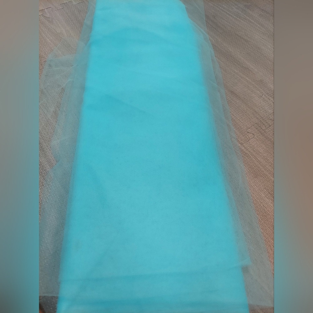 Blue tulle